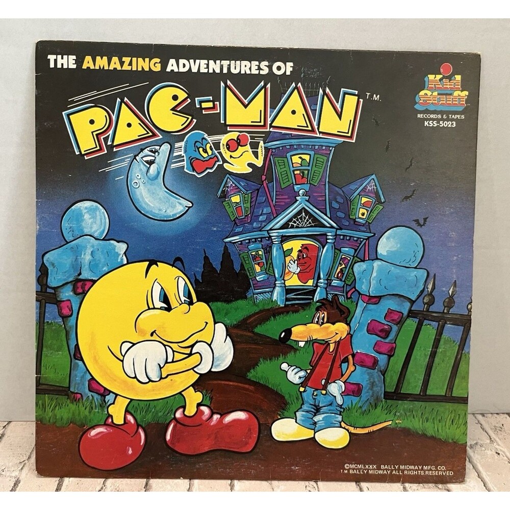 Pac-Man Vinyl Record KSS-5023 for Kids the Amazing Adventures of Pac-Man